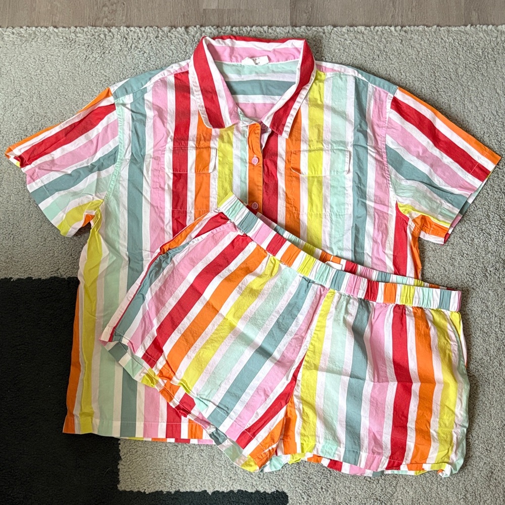 LAKE Atlantic-Pacific Colorful Striped Pajama Set